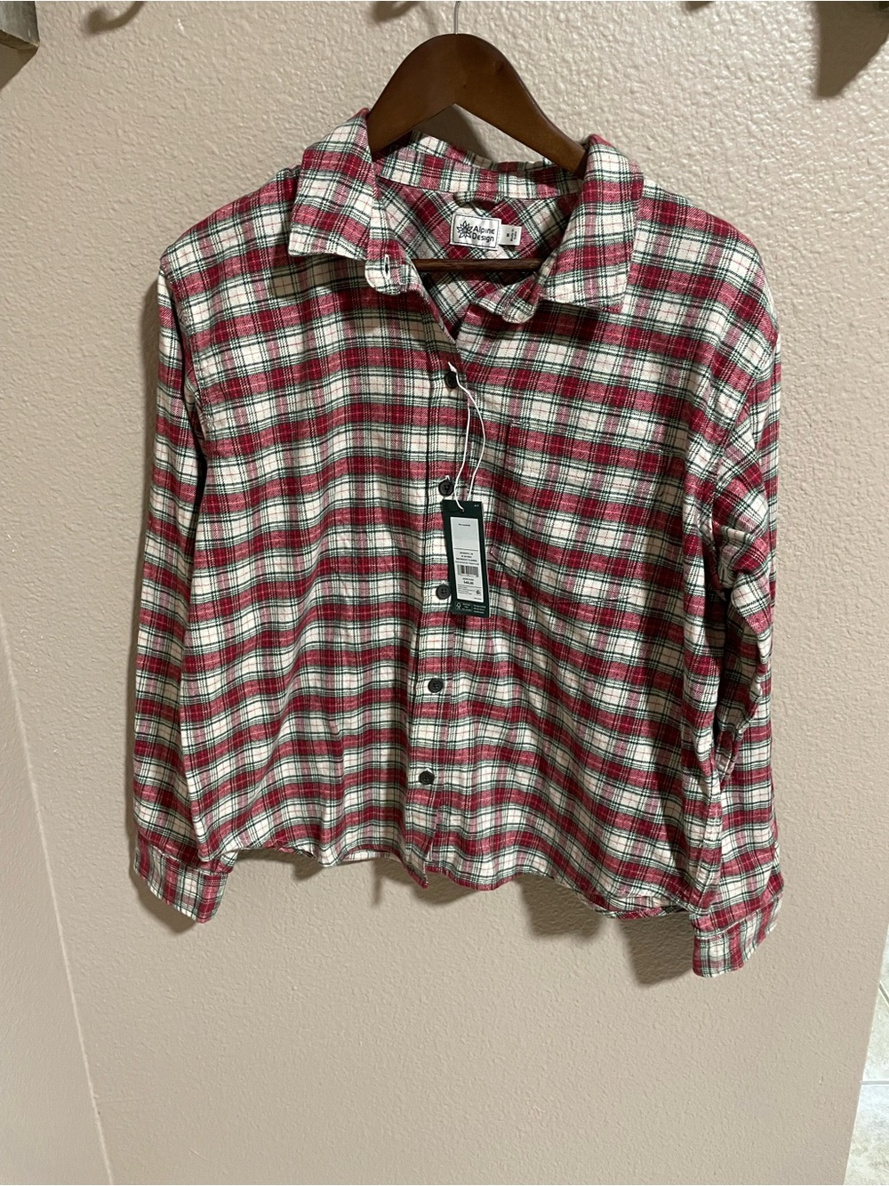 Alpine Red and White Plaid Button-Down Shirt - NWT